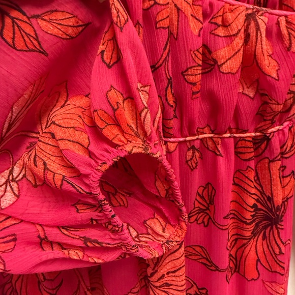 Jessica Simpson Sasha long-sleeve maxi blossoms floral print size small NWOT - Picture 6 of 11